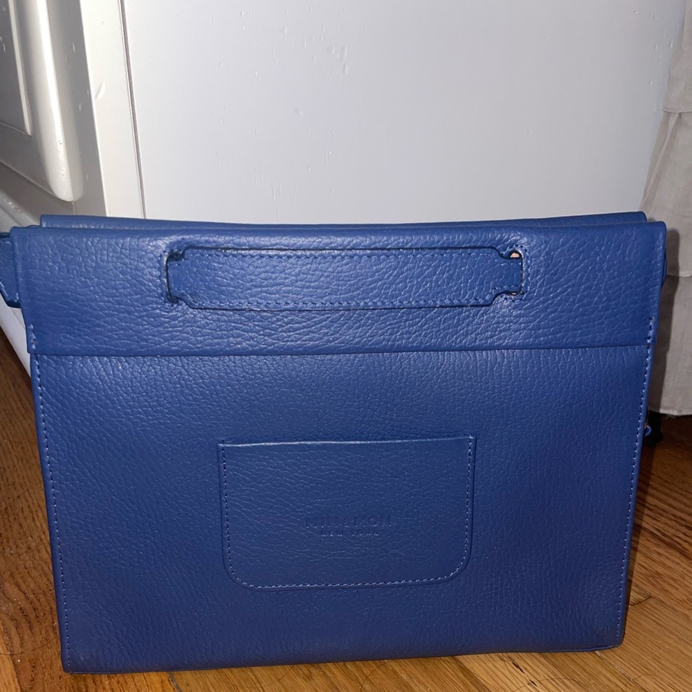 Min & Mon New York leather bag nautical blue